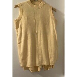 J.Peterman CO. 2-Piece Set Buttercup 100% Cotton Sleeveless Too & Shorts Med USA
